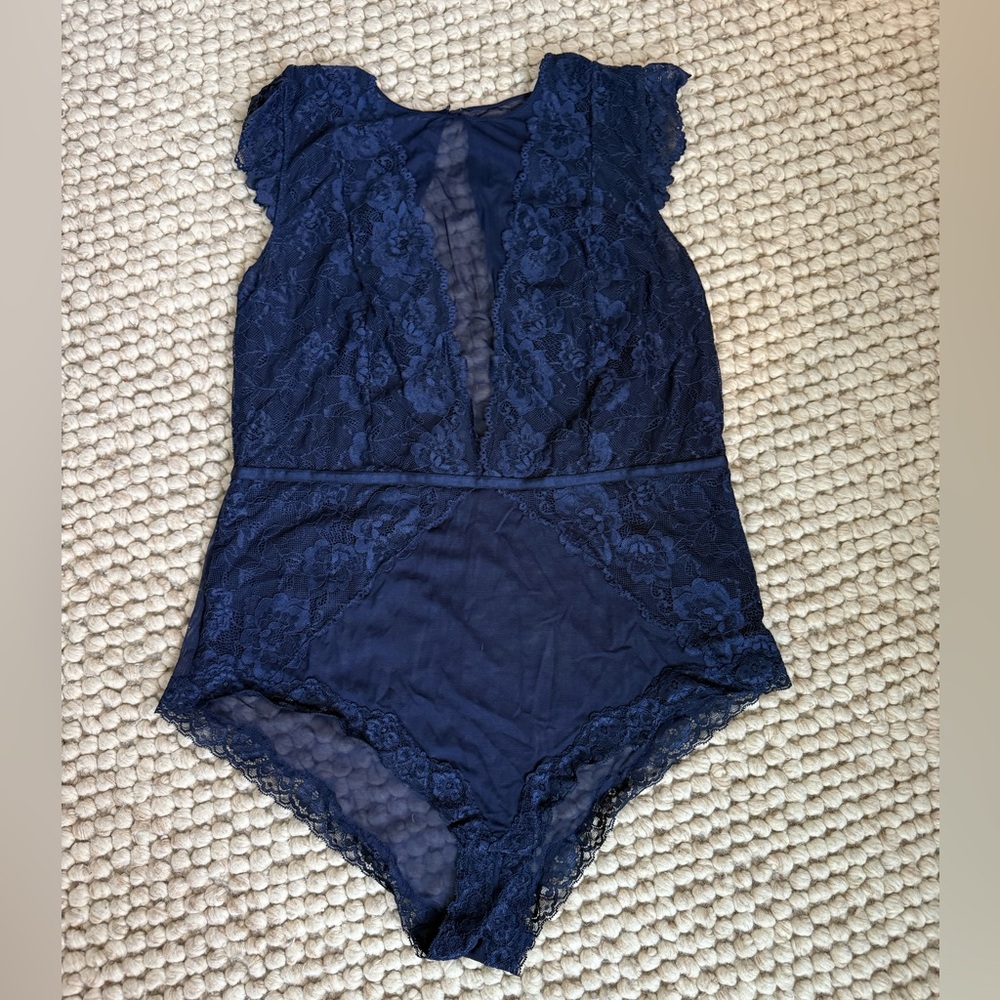 H&M Navy Lace Bodysuit
